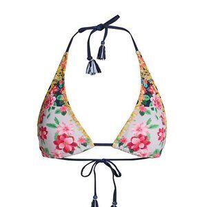 NEW 🌸 Johnny Was Raina Tassel String Bikini Top